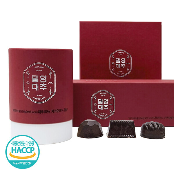 해맑은상상 밀양팜,★20%할인쿠폰★ 밀양 시배지 대추 초콜릿 선물세트,{밀양물산 주식회사}