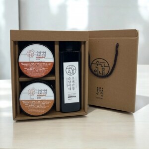 순남이네 초피넣은 전통장 선물세트 / 된장 고추장 쌈장 180g + 간장 500ml