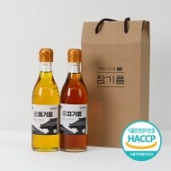 참맛나 선물세트 1호(2구) 저온 압착 참기름 들기름 참깨 2가지