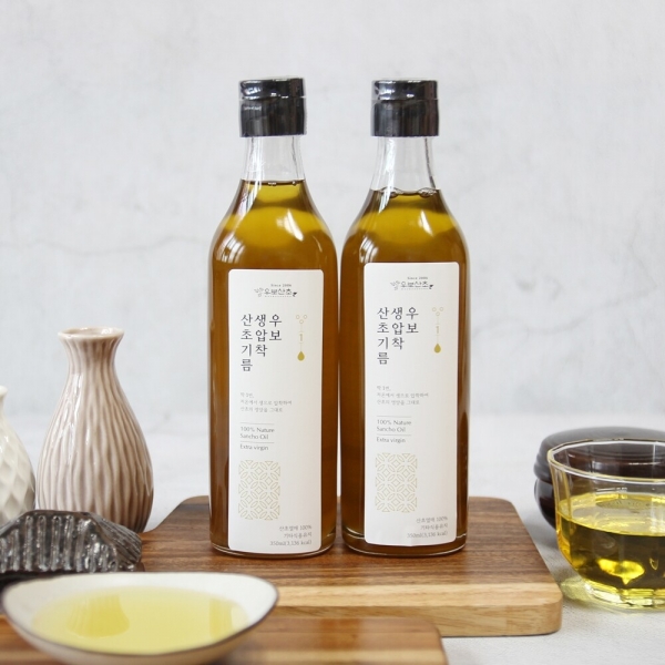 해맑은상상 밀양팜,국산 100% 우보산초 산초기름 350ml 저온 생압착 산초유,{밀양물산 주식회사}