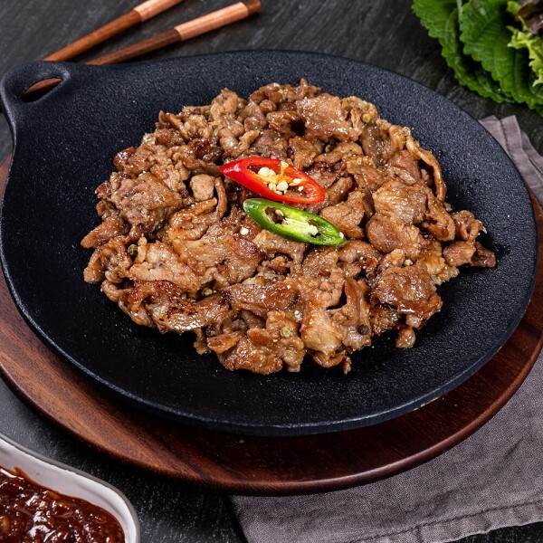해맑은상상 밀양팜,연탄 불고기 밀키트 간장 타입 2~3인분 양념 불백 불고기,{밀양물산 주식회사}