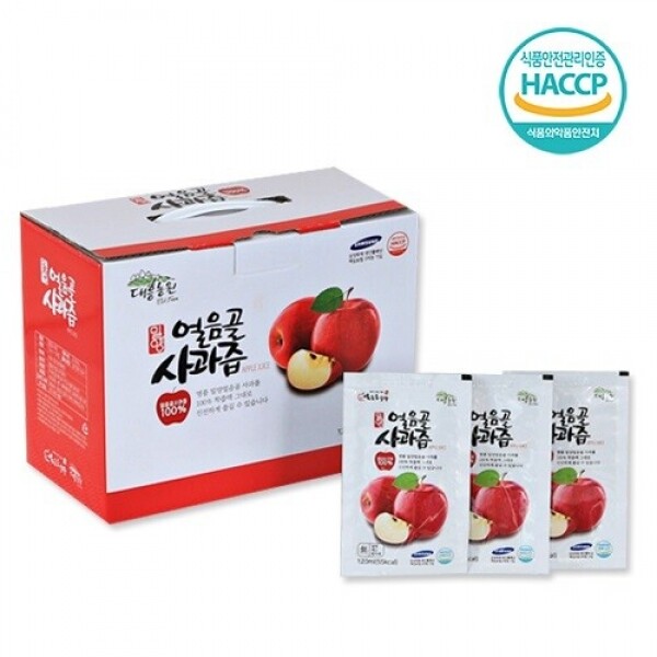 해맑은상상 밀양팜,사과100% 얼음골 사과즙 120ml*50팩,{밀양물산 주식회사}