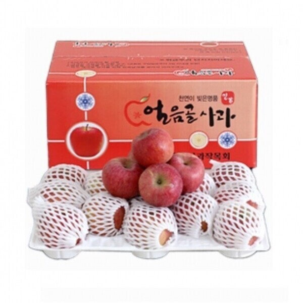 해맑은상상 밀양팜,얼음골사과 10kg (30~60과),{밀양물산 주식회사}