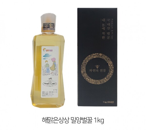 해맑은상상 밀양팜,마리앤비 해맑은상상 친환경 아카시아꿀(2.4kg 구매시 꿀스틱10개 증정),{밀양물산 주식회사}