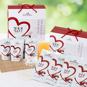 해맑은상상 밀양팜,밀양 얼음골 사과주스 120ml 50포,{밀양물산 주식회사}