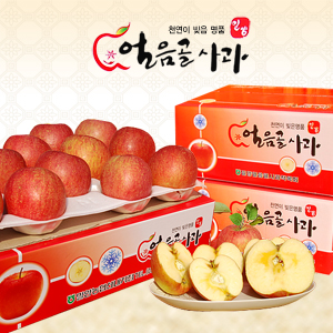 해맑은상상 밀양팜,밀양 햇 얼음골 사과 5kg,{밀양물산 주식회사}